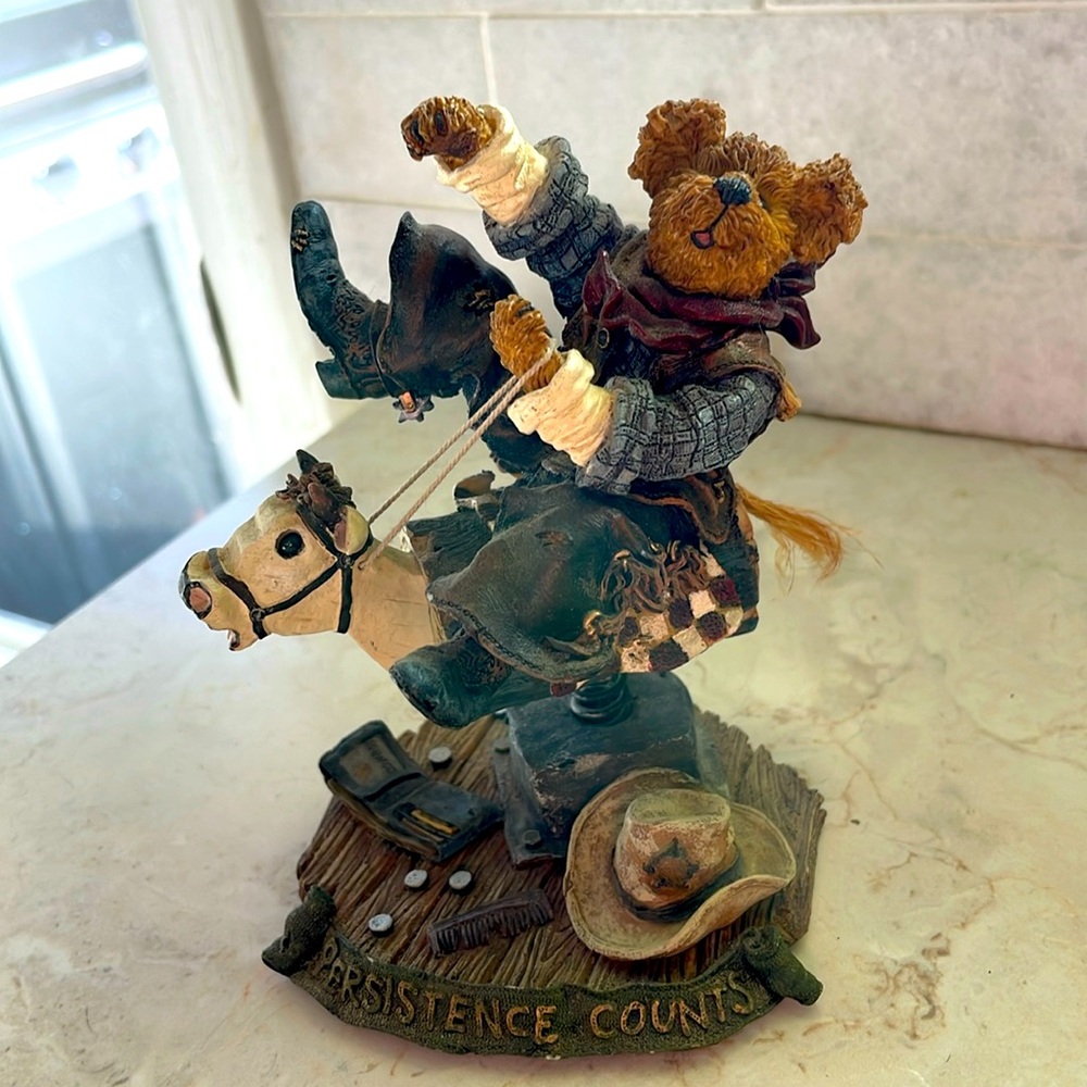 Boyds Bears and Friends Rodeo Cowboy Hanging Tough Bronson Steadfast Figurine